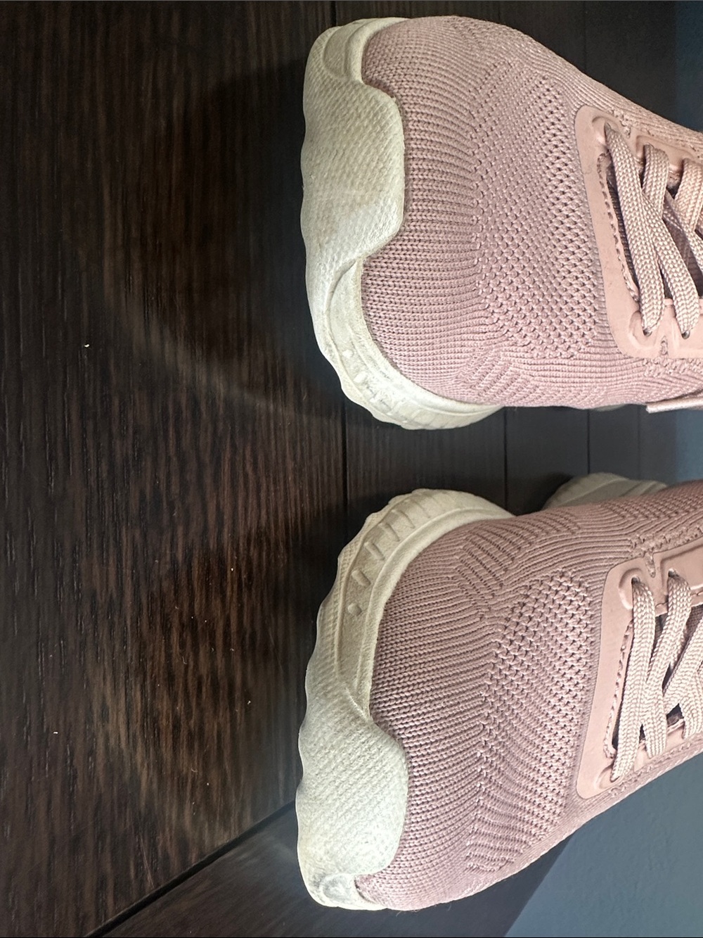 Women’s Light Pink Knit Lace-Up Sneakers size 6.5 - Picture 9 of 9
